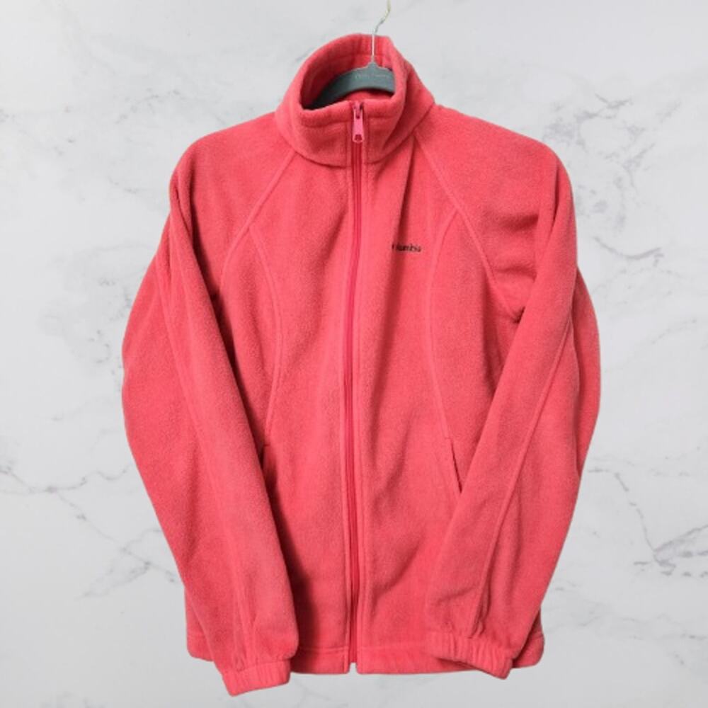 Columbia Pink Full Zip Fleece Women Small